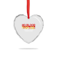 No Blood for Oil Heart Crystal Glass Ornament Venezuela Sovereignty Resource Justice - Wonder Print Shop
