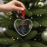 No Ice Please Funny Cat Meme Heart Crystal Glass Ornament Subtle Against Ice Protest Political Resistance