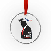 No Kings Crystal Glass Ornament Funny Resist Meme TS10