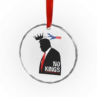 No Kings Crystal Glass Ornament Funny Resist Meme - Wonder Print Shop
