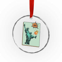 No Kings Crystal Glass Ornament Statue of Liberty Political Protest TS14