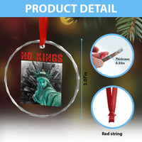 No Kings Crystal Glass Ornament Statue of Liberty Selfie Freedom - Wonder Print Shop