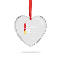 No Kings Heart Crystal Glass Ornament No Oppressors Pure Equality - Wonder Print Shop