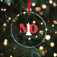 No Kings In America Chess Crystal Glass Ornament White King TS02
