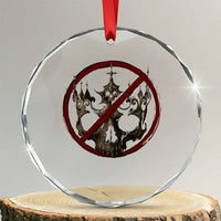 No Kings in America Crystal Glass Ornament Skull Crown Nope Kings TS10