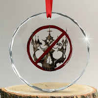 No Kings in America Crystal Glass Ornament Skull Crown Nope Kings - Wonder Print Shop