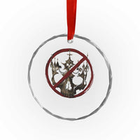 No Kings in America Crystal Glass Ornament Skull Crown Nope Kings - Wonder Print Shop