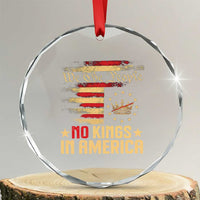 No Kings in America Crystal Glass Ornament Vintage Old American Flag Patriotic 1776 We The People TS10