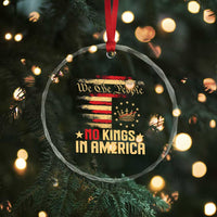 No Kings in America Crystal Glass Ornament Vintage Old American Flag Patriotic 1776 We The People TS10