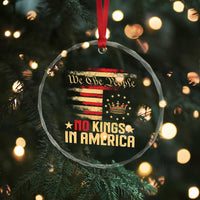 No Kings in America Crystal Glass Ornament Vintage Old American Flag Patriotic 1776 We The People - Wonder Print Shop