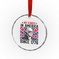 No Kings in America Since 1776 Crystal Glass Ornament Founding Fathers George Washington Patriotic TS02
