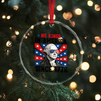 No Kings in America Since 1776 Crystal Glass Ornament Founding Fathers George Washington Patriotic TS02