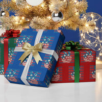 No Kings In America Wrapping Paper Roll USA Flag Peace Sign Hand 4th of July Patriotic - Wonder Print Shop