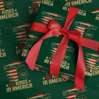 No Kings in America Wrapping Paper Roll Vintage Old American Flag Patriotic 1776 We The People - Wonder Print Shop