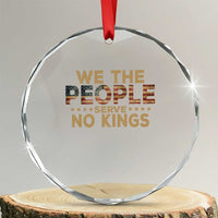 No Kings in USA Crystal Glass Ornament Vintage Old American Flag We The People TS10