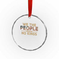 No Kings in USA Crystal Glass Ornament Vintage Old American Flag We The People TS10