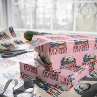 No Kings Live Here Wrapping Paper Roll Patriotic American Eagle