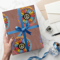 No Kings No Fascists No Tyrants No Nazis Wrapping Paper Roll Peace Floral Sunflower - Wonder Print Shop