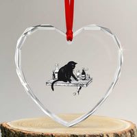 No Kings No Wars No Ice Cat Heart Crystal Glass Ornament Political Humor Gift