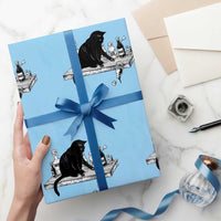 No Kings No Wars No Ice Cat Wrapping Paper Roll Political Humor Gift