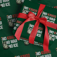 No Kings No Wars No Ice Statue of Liberty Wrapping Paper Roll American Flag Patriotic Protest Human Rights