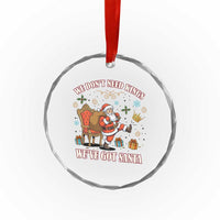 No Kings Only Santa Crystal Glass Ornament Funny Christmas Parody Gift - Wonder Print Shop