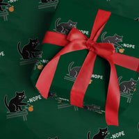 No Kings Protest Wrapping Paper Roll Funny Cat Kicking Crown - Wonder Print Shop