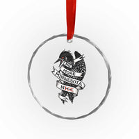 No More Minnesota Nice Loon Resistance Crystal Glass Ornament Ice Out Rebellion
