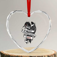 No More Minnesota Nice Loon Resistance Heart Crystal Glass Ornament Ice Out Rebellion