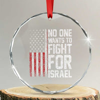 No One Wants To Fight For Israel Crystal Glass Ornament Vintage American Flag Anti War Freedom First