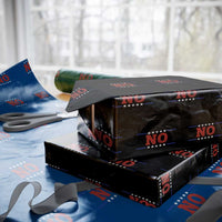 No Protest Patriotic Wrapping Paper Roll Red White Blue Freedom Political Satire