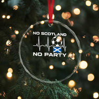 No Scotland No Party Crystal Glass Ornament Scotland Football Proud Scottish Fan