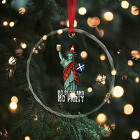 No Scotland No Party Funny Statue of Liberty Celebration Crystal Glass Ornament Saltire Flag Glasgow Cone Scottish Football Fans