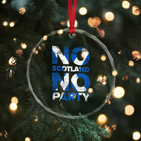 No Scotland No Party Saltire Flag Crystal Glass Ornament Football Fans Soccer Tournament Sports Lover