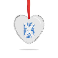 No Scotland No Party Saltire Flag Heart Crystal Glass Ornament Football Fans Soccer Tournament Sports Lover