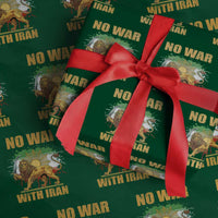 No War With Iran Wrapping Paper Roll Iran Flag Lion And Sun Persian Pride
