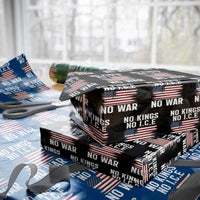 No Wars No Ice No Kings American Flag Wrapping Paper Roll Patriotic Protest Anti War Human Rights
