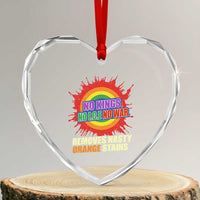 No Wars No Ice No Kings Retro Rainbow Heart Crystal Glass Ornament Remove Nasty Orange Stains Protest Political Satire