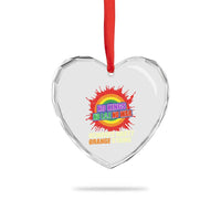 No Wars No Ice No Kings Retro Rainbow Heart Crystal Glass Ornament Remove Nasty Orange Stains Protest Political Satire