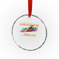Nom Nom Nom Crayons Crystal Glass Ornament Since 1775 Funny Military Joke Veterans - Wonder Print Shop