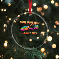 Nom Nom Nom Crayons Crystal Glass Ornament Since 1775 Funny Military Joke Veterans - Wonder Print Shop