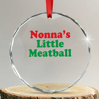Nonna's Little Meatball Crystal Glass Ornament Funny Italian Family Baby Humor TS02