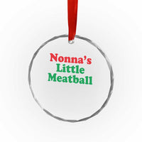 Nonna's Little Meatball Crystal Glass Ornament Funny Italian Family Baby Humor TS02