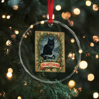 Nordic Christmas Cat Crystal Glass Ornament Jolakotturinn Yule Cat Icelandic TS11