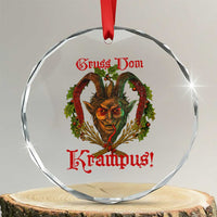 Nordic Christmas Krampus Crystal Glass Ornament Gruss Vom Krampus Pagan Yule Xmas TS11