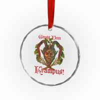 Nordic Christmas Krampus Crystal Glass Ornament Gruss Vom Krampus Pagan Yule Xmas TS11