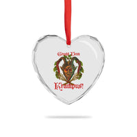 Nordic Christmas Krampus Heart Crystal Glass Ornament Gruss Vom Krampus Pagan Yule Xmas - Wonder Print Shop