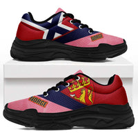 Norway 2026 World Football Chunky Sneakers Norges Pink And Flag Color