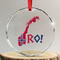Norway Flag Country Map Patriotic Ro Ro Chant Crystal Glass Ornament Norwegian Viking Row Soccer Supporter Football Fans