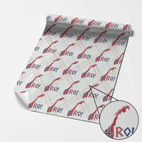 Norway Flag Country Map Patriotic Ro Ro Chant Wrapping Paper Roll Norwegian Viking Row Soccer Supporter Football Fans